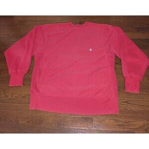 Vintage Champion Sweatshirt Mens XL Reverse Weave Red Made In USA Crew Neck